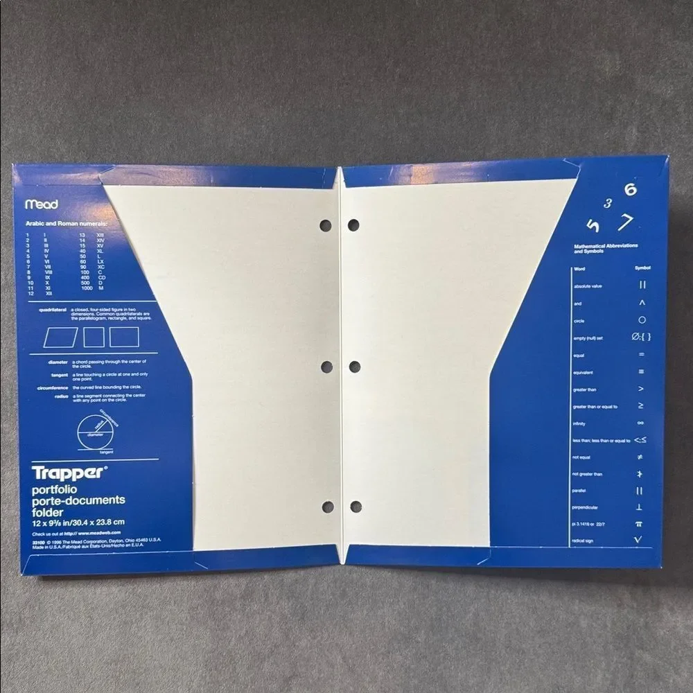 Mead Vintage Trapper Keeper Portfolio 2 Pocket 3 Hole Folder Set of 6 U.S.A Made